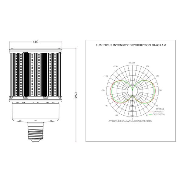 Five Years Warranty 100w Corn Led Lights E39 Led E40 Lamp 3000k - 6000k