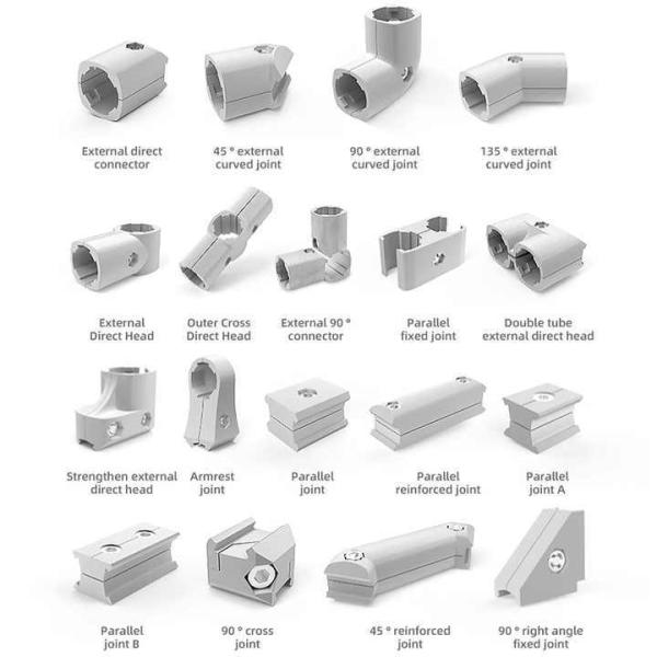 DY19-01A Anodizing OD19mm Aluminium Pipe for Assembling Pipe Rack System
