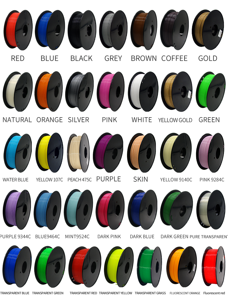 China's Premium Quality Fluor Red ABS PLA Filament New Technology 3D Printer Plastic Rods