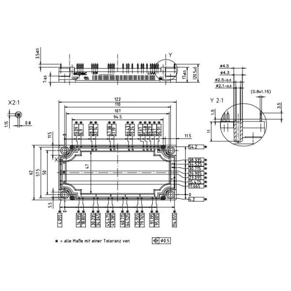 BSM50GP120 Mosfet Power Module , IGBT electronics ic chips 0.8 V threshold voltage
