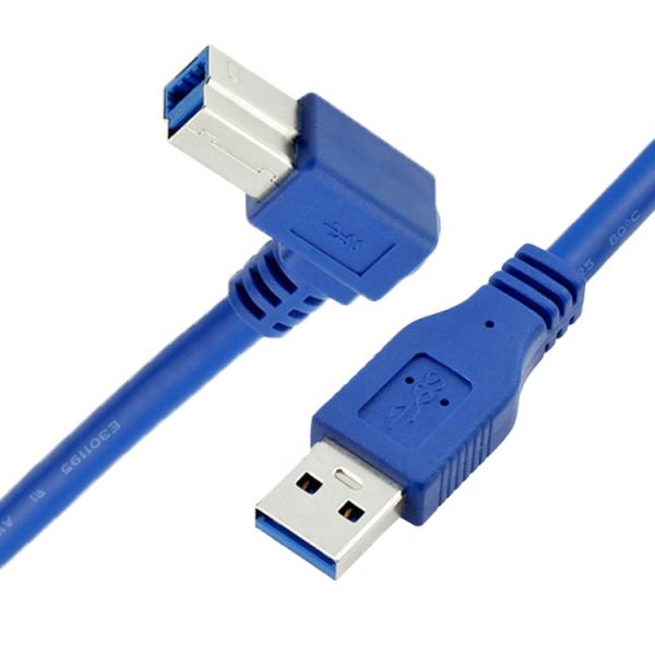High Speed 5Gbps 90 Degree Right Angle USB 3.0 A Male to USB B Type Printer Cable for Epson HP