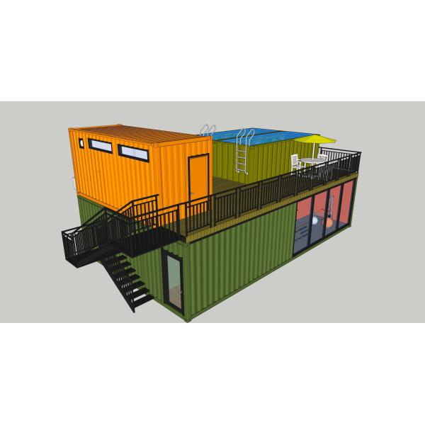 40gp Multifunctional Modular Shipping Container House Prefabricated Combined