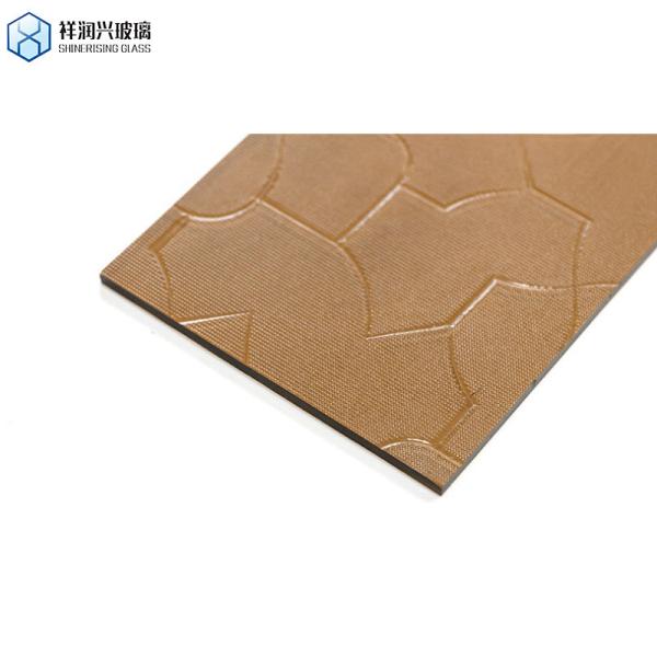 Factory Custom Privacy Glass Window High Quality Patterns Art Glass Brown Embossed Glass