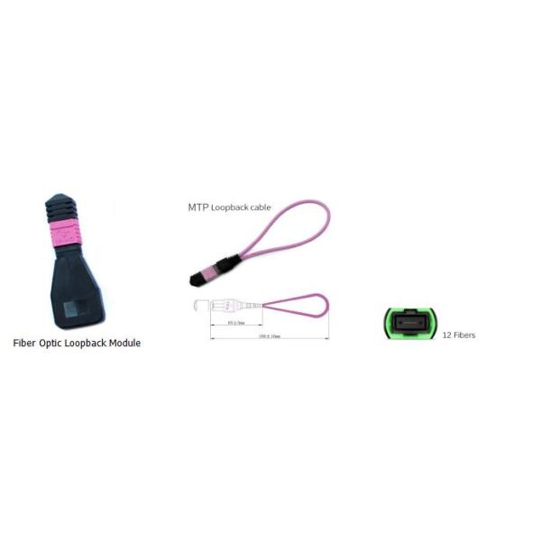 12 Fibers MTP OM4 Fiber Optic Loopback Module for 40/100G Network Testing