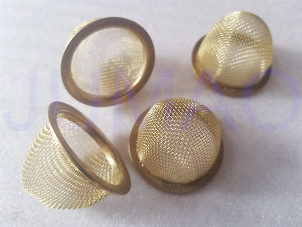 Brass Wire Mesh Basket Filter Hat With Fine Woven Mesh Screens