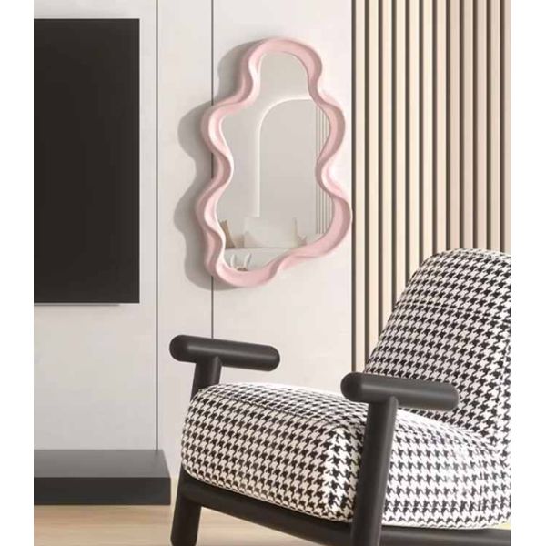 Irregularity Pink Vanity Mirror Fashion Princess Cloud Makeup Mirror Daily Makeup Korean INS Hanging Mirror