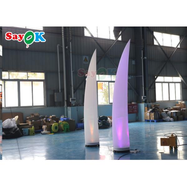 Unique Ivory LED Lighting Inflatable Pillar Lamp Wedding Decorative Lighting Tube