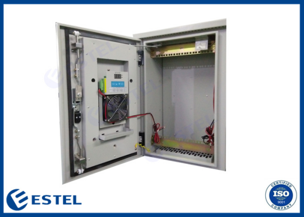 Small DC48V LED Outdoor Telecom Enclosure Anticorrosion Single Wall Structure Air Conditioner 500w And Two Fans