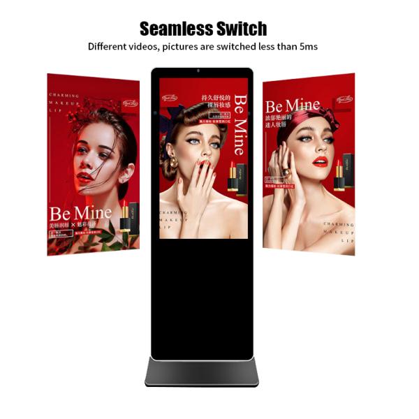 43 Inch Touch Screen Kiosk With Camera And Speaker Floor Standing Display