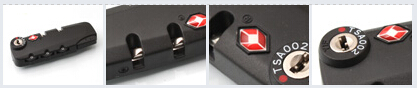 luggage TSA zipper lock 3-digit