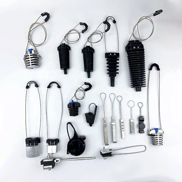 Ftth Accessories Fiber Optic P Type Drop Wire Clamp