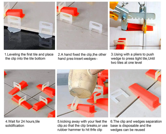 Push Pliers Self Tile Leveling System Tool Spacers 3mm