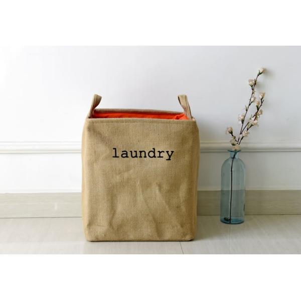 Waterproof Jute Foldable Laundry Basket Dirty Clothes Basket For Packing