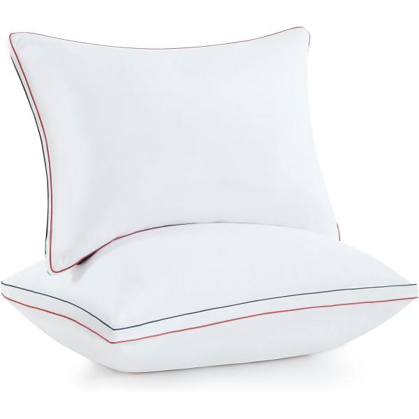 Fluffy Down Alternative Queen Size Pillows Microfiber Shell Allergy Friendly 0.5-1 Kg