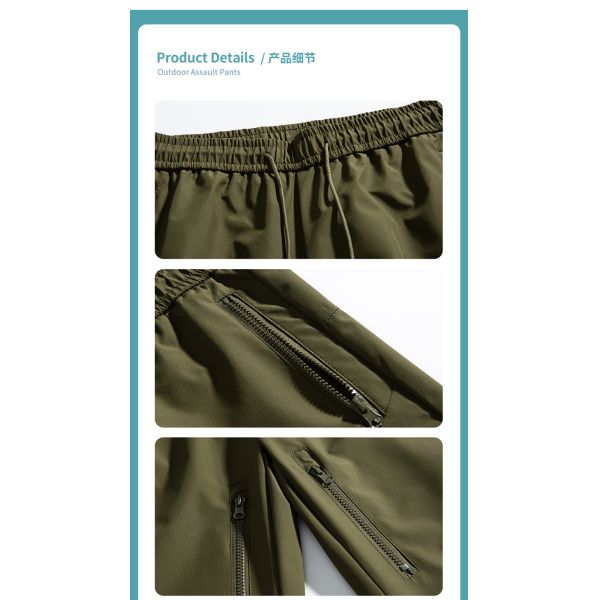 Waterproof Windproof Winter Outdoor Jackets Lightweight Breathable Polyester/Nylon Coated Zipper Canvas Outdoor Pants Unisex