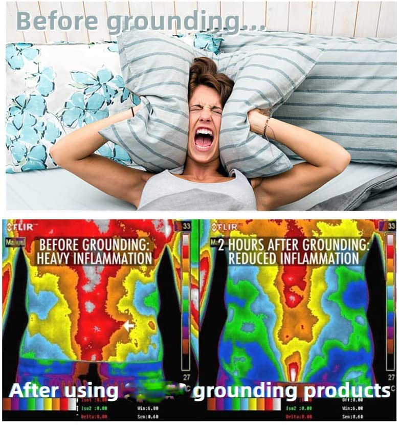 Grounding Conductive Bed Sheets for Better Sleep Earth Connected Bedding Grounding Fitted Sheet with Cord inside