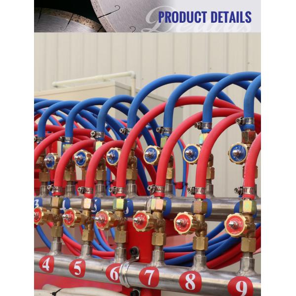LINSING Flamed Stone Finish Processing Machine for Chiseled Rough Picking Granite Slab