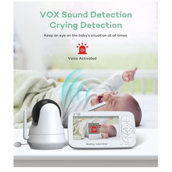 5 Inch FHD 1080P Smart Baby Monitor with 360° Pan Tilt