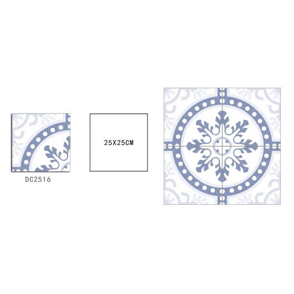 Light Blue Ceramic Rustic Tile 250x250mm for Indoor Floor