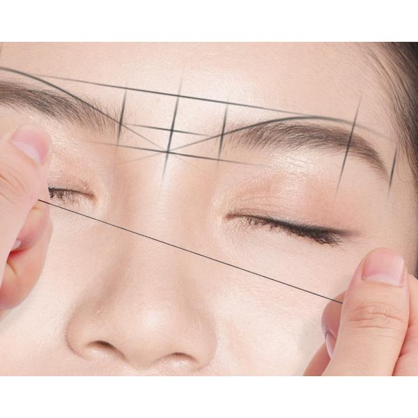 Private Label Microblading Tattoo Map String Line Ruler 6pcs Auxiliary Ink Mark Horizontal Black White Microblading Plastic