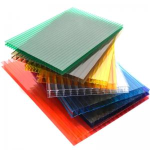 China 1 2 1 16 Triple Layer Polycarbonate Sheet Greenhouse Triple Wall Polycarbonate on sale