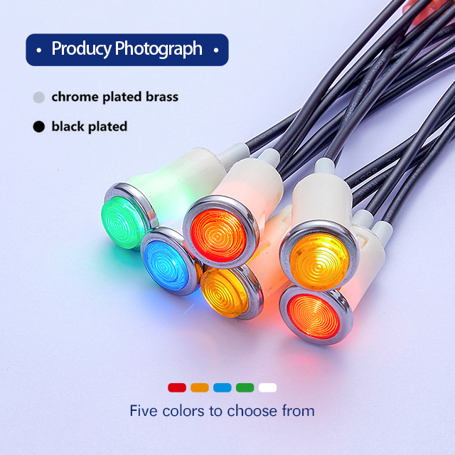 Certified Red LED Indicator Light 110V IP66 Panel Mount Indicator Light