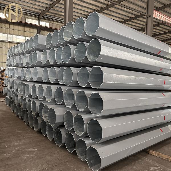 Galvanized Octagonal Steel Utility Power Pole for Electrical Infrastructure