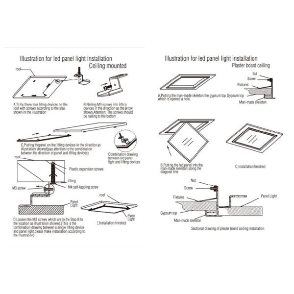 Flat LED Panel Light 12w 300mmx300mm LED panel light CE RoHS
