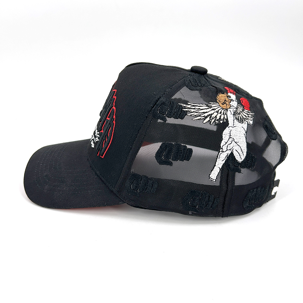 Custom Baseball Caps 3D Puff Embroidery A Frame 5 Panel Two Tone Design