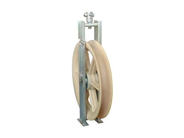Durable 20KN OPGW Cable Block , Stringing Pulley Block With Nylon Sheave