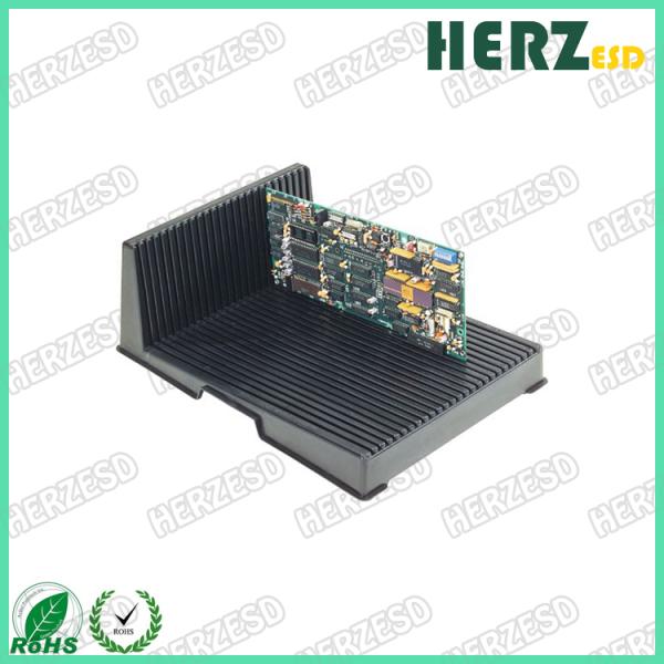 ESD PCB Racks Plastic PCB Tray Anti Static Black PCB Holder