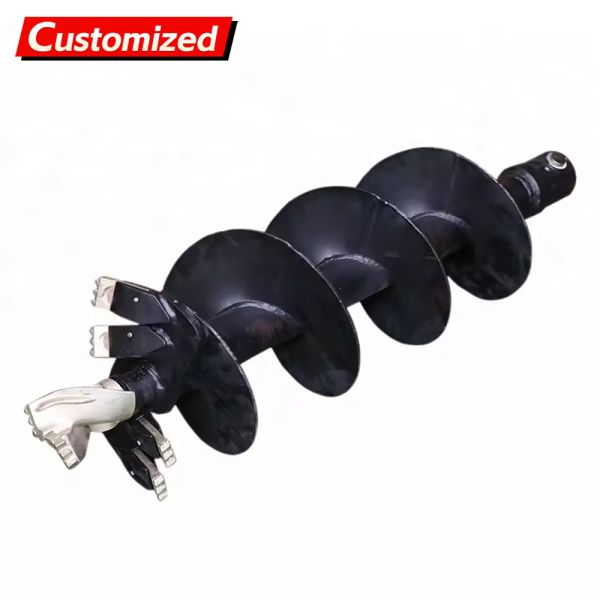 Rust-Resistant High Tensile Strength Earth Auger with Flexible Design for Tractor-Mounted Drilling in Hard and Frozen Soil