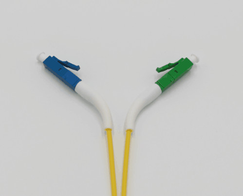 45 Degree Angle Boot Simplex Fiber Patch Cord LC/UPC To LC/APC Long Service Life