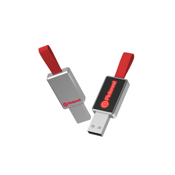 Metal Usb Memory Stick 2.0 Engraving Logo With LED Light When Reading At Computer