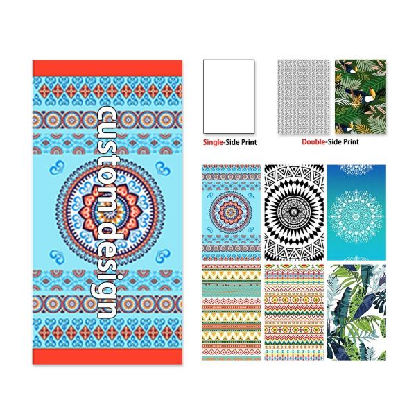 Good Quality Sublimation Microfiber Weighted Round Custom Beach Towel