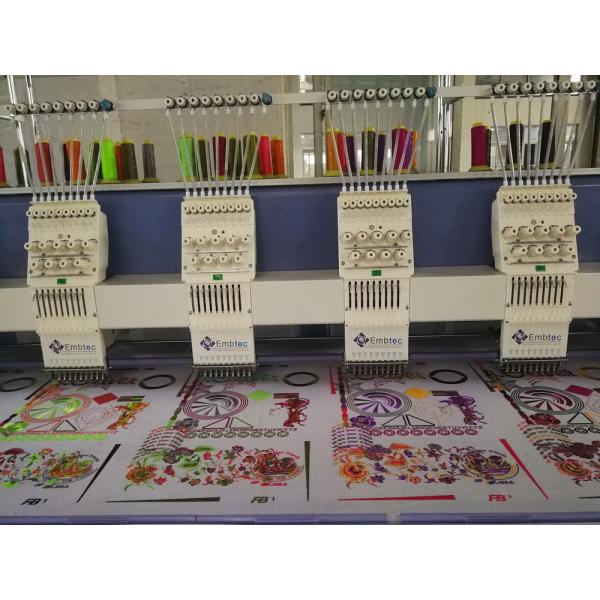 Computerized Operation Flat Embroidery Machine 18 Heads 9 Colors