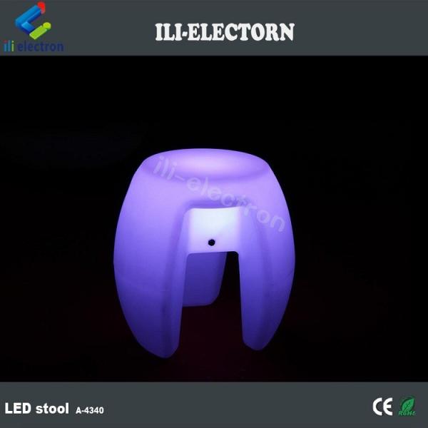 Popular plastic led bar stool with rechargeable battery