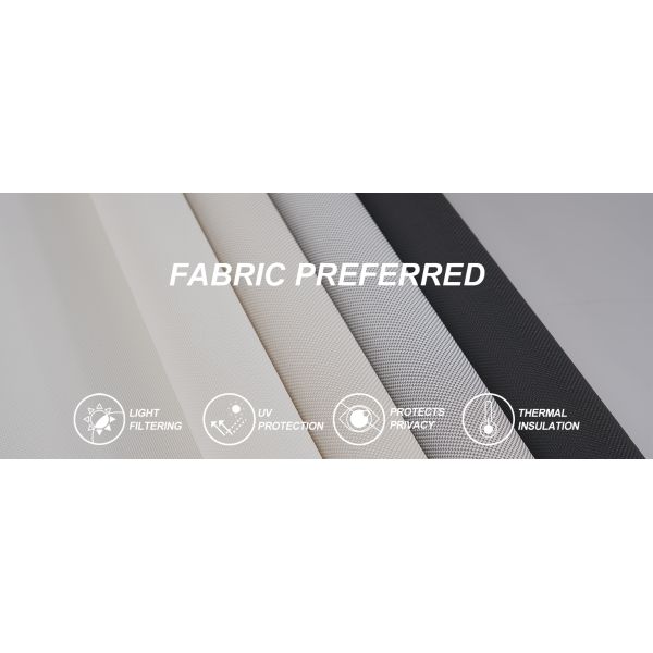 10% Openness Anti UV Waterproof Polyester PVC Sunscreen Roller Blind Fabric