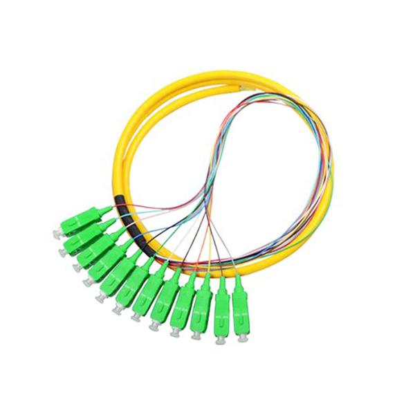 12F SC Pre Terminated Cable Optical Pigtail Single Mode 2 Meter