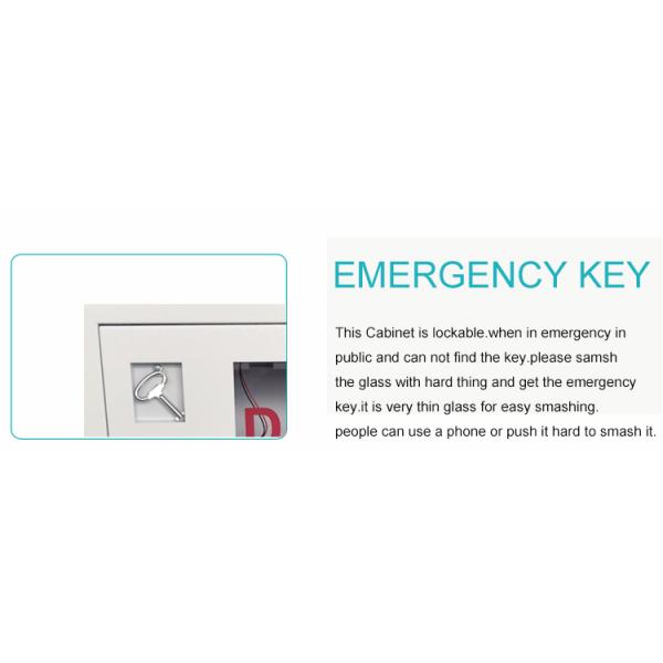 Round Corner AED Defibrillator Cabinets With Strobe Light CE Approval