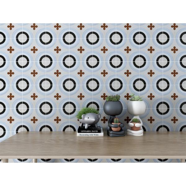 20x20cm Ceramic Rustic Tile Non-Slip Floor Wall Blue Black Beige