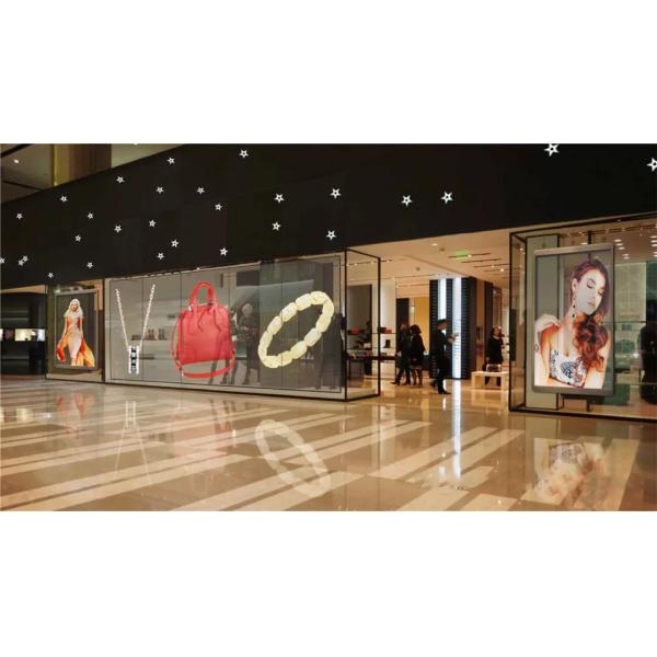 Large Glass Window Transparent LED Poster Display for Brand Store