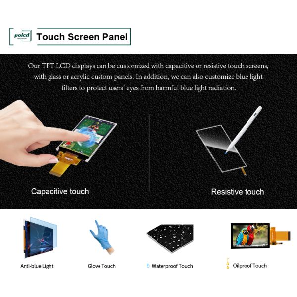 Polcd 350 Nit Small TFT Display ILI9341V MCU interface 3.2" Tft Display