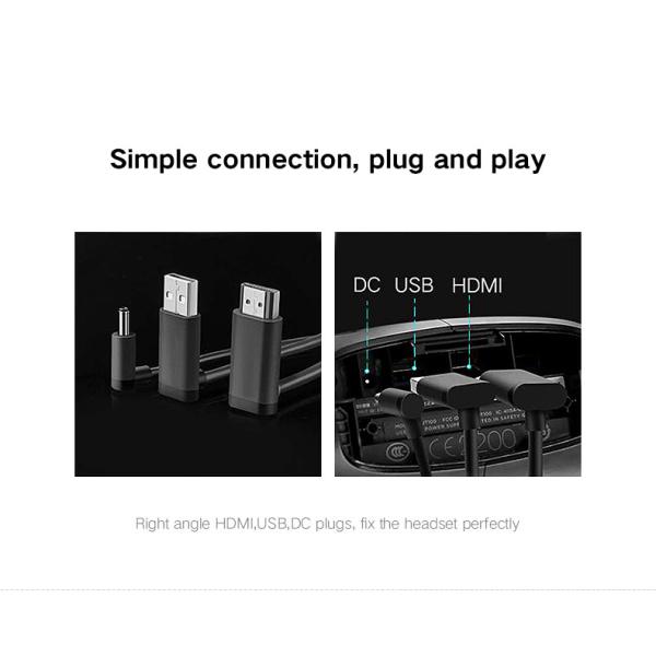4k*2k Virtual reality data transfer vr glass cable 5m for HTC VIVE