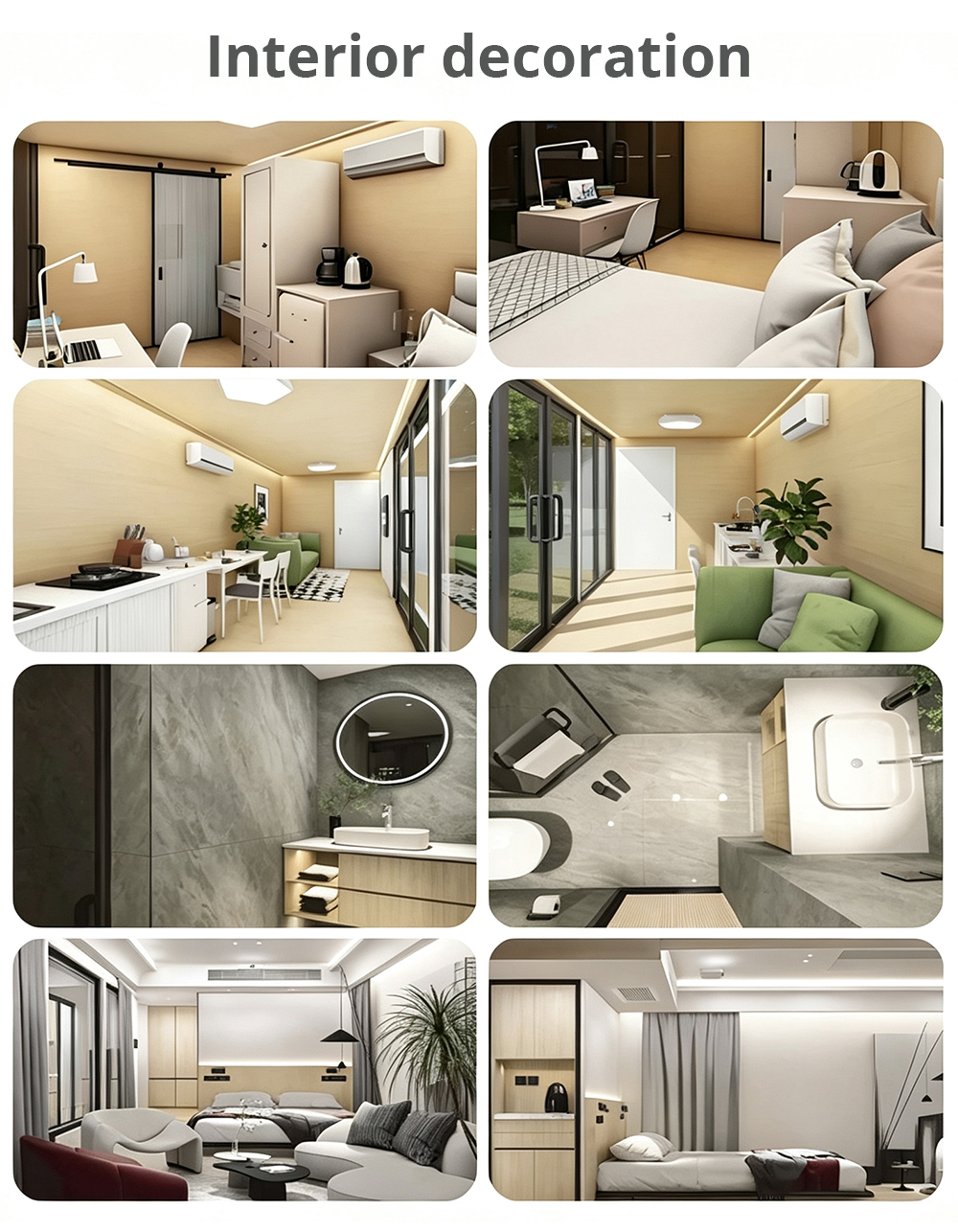 Custom Designed Outdoor Modular Apple Cabin 20ft Modern Modular Pod Movable House Smart Apple Cabin Sleeping Container House