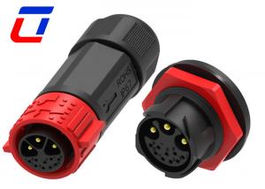 China 30A Waterproof Power Connector 9 Pin Data Industrial Plug And Socket IP67 on sale
