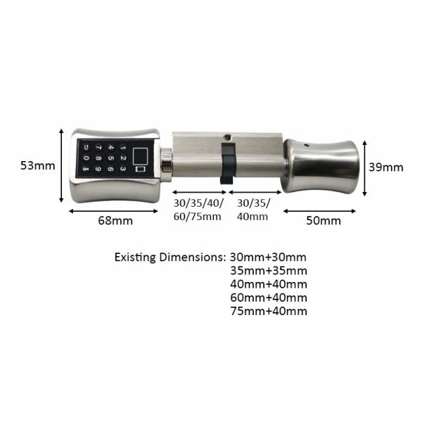 Zinc Alloy Wireless Biometric Fingerprint Door Lock Password Smart Door Lock