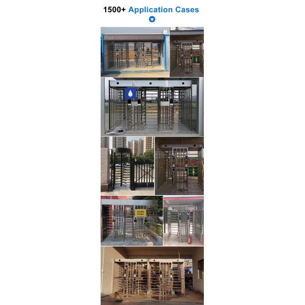 Semi Automatic Access Control Full Height Pedestrian Turnstiles 90 Degree