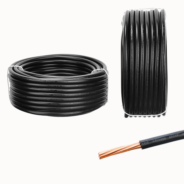 VDE H07V-R 450/750V Black Single Core Wire Solid Stranded Copper Conductor for Home Appliance Electrical Power Cable