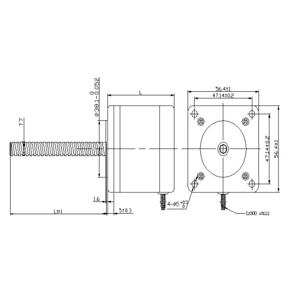 57BYG External drive linear stepper motor
